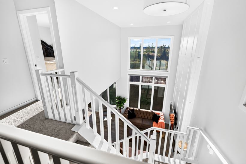 Looking down from the landing, 215 Mallard Grove SE