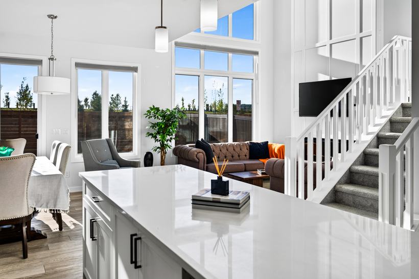 Island toward the dining room, 215 Mallard Grove SE